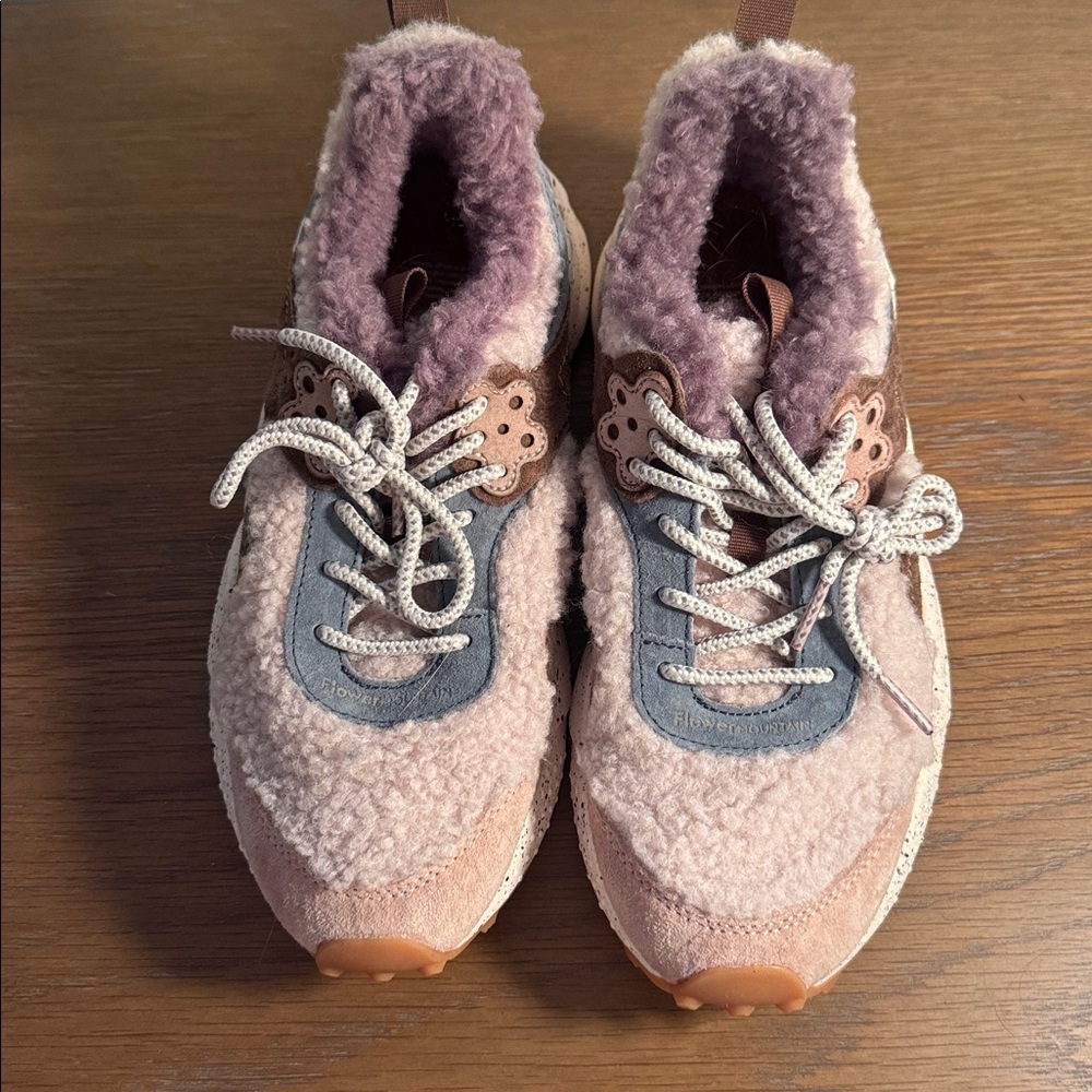 New Flower Mountain Kotetsu Teddy Faux Shearling Sneakers - Picture 2 of 4